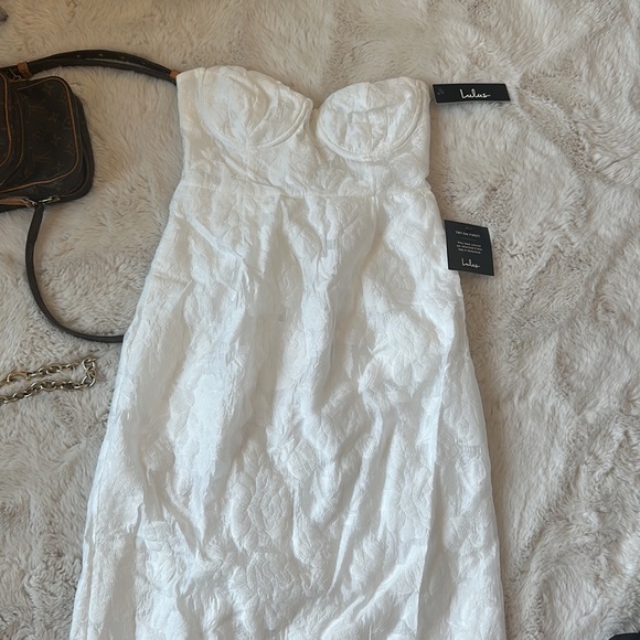 LULU MIDI WHITE DRESS - Picture 2 of 4